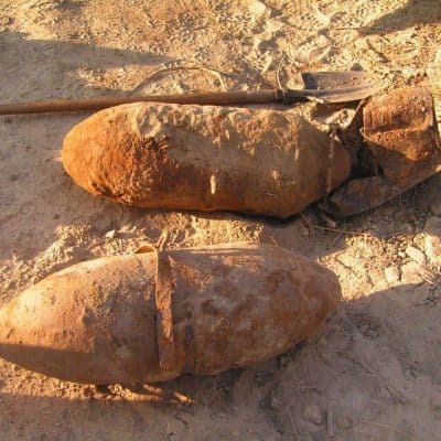 műszeresen felkutatott FAB 100-as bomba